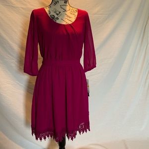COPY - Sequin Hearts juniors dress, size S, new with tags, purple flowing mater…